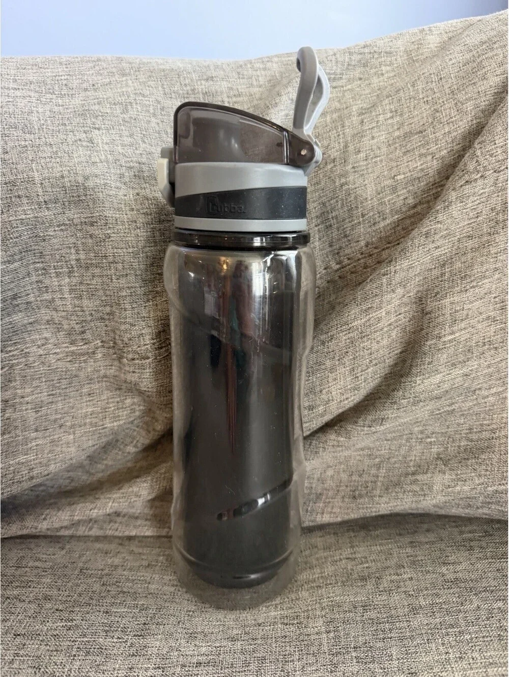 Bubba Trailblazer Push Button Water Bottle 24 fl oz Black Gray Drink Through Lid